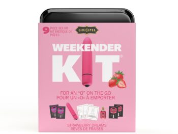 WEEKENDER KIT VIBE Strawberry Dreams Includes: Oil of Love, Reusable 10 speed mini vibe, Massage Oil, Love Liquid and Erotic Playcards