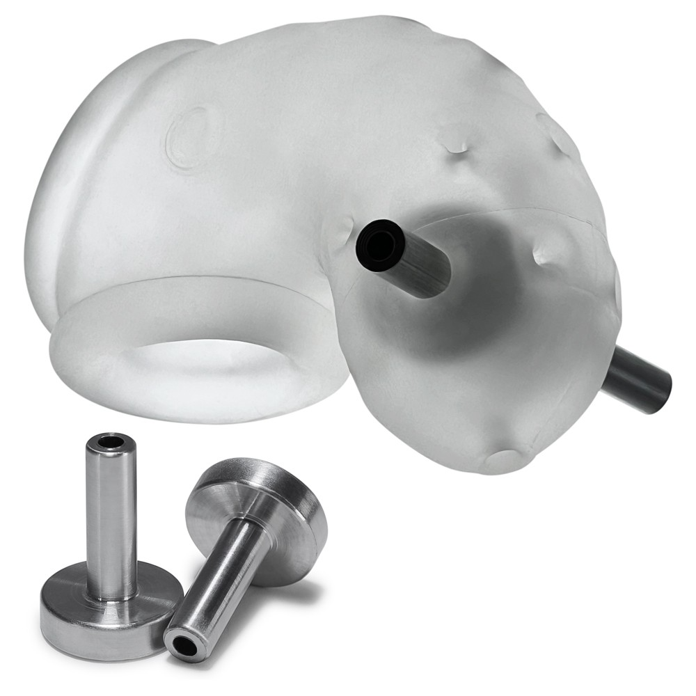 AIRLOCK ELECTRO, air-lite vented chastity, CLEAR ICE - Image 4
