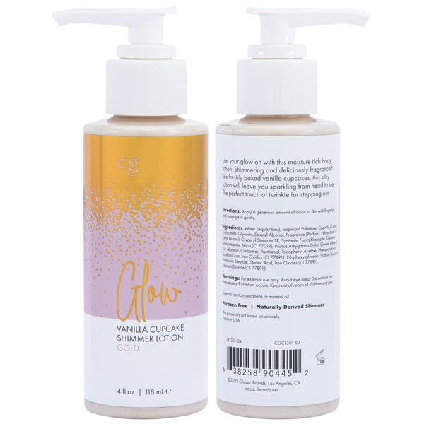 GLOW Gold Shimmer Lotion - Gold 4oz | 118mL - Image 3