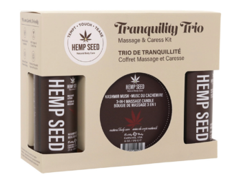 Hemp Seed Tranquility Massage Trio Gift Set - Kashmir Musk