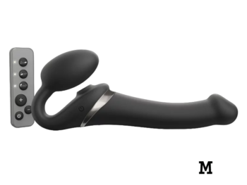 Multi Orgasm Bendable Strap-On - M - Black