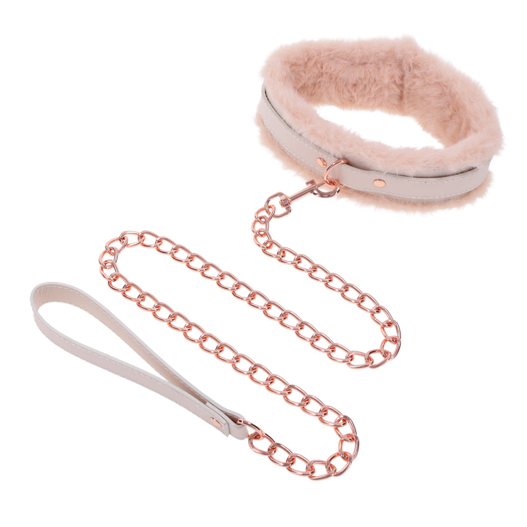 Peaches ΓÇÿn CreaMe Fur Collar & Leash