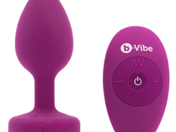 VIBRATING JEWEL PLUG | S/M | FUCHSIA