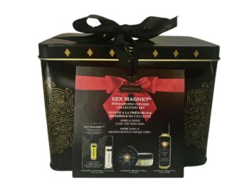 Sex Magnet Vanilla Amber Gift Set Includes: Roll On Fragrance, Massage Oil, Massage Candle