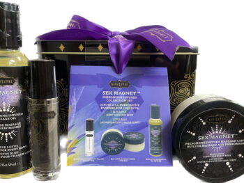 Sex Magnet BLUE LOTUS Gift Set Includes Roll On Fragrance, Massage Oil, Massage Candle