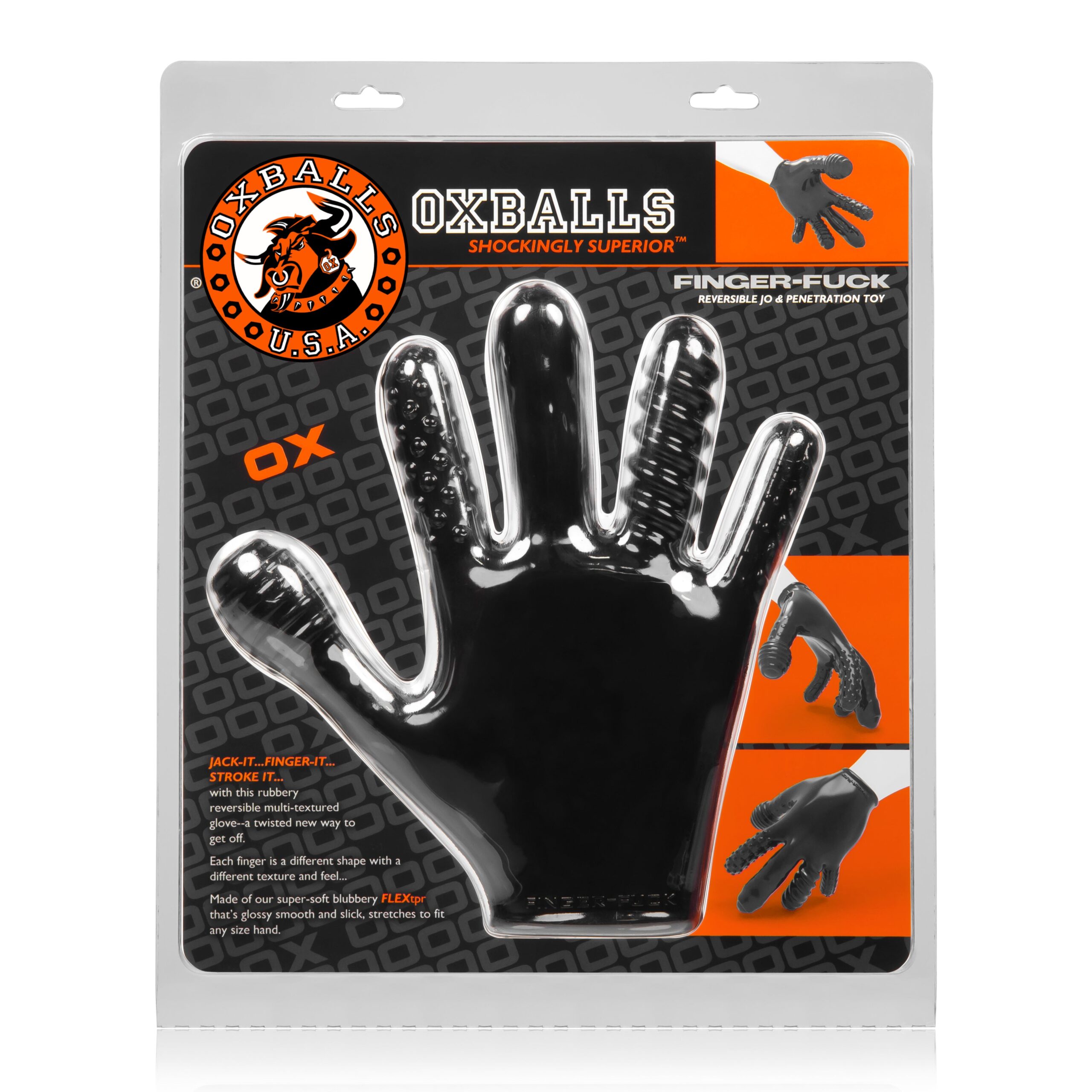 FINGER FUCK glove BLACK - Image 2