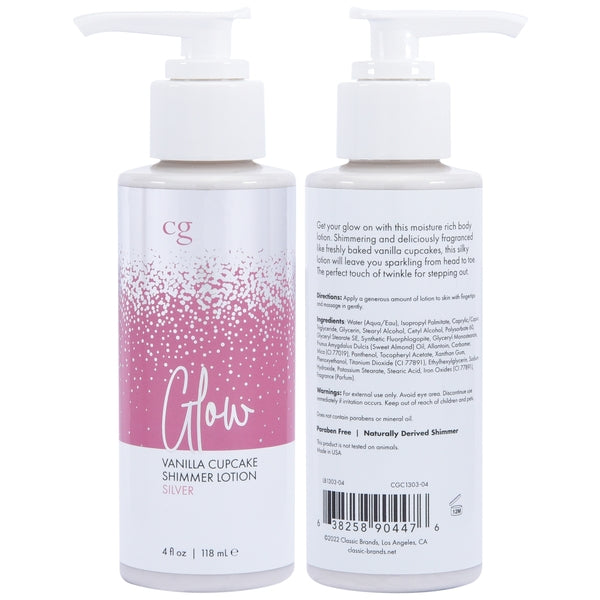 GLOW Silver Shimmer Lotion - Silver 4oz | 118mL - Image 3