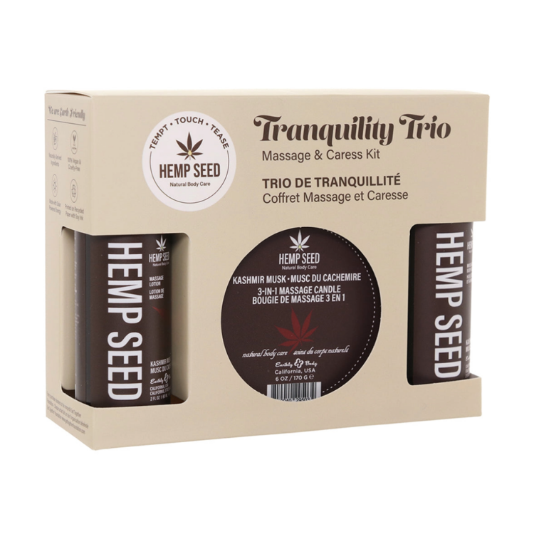 Hemp Seed Tranquility Massage Trio Gift Set