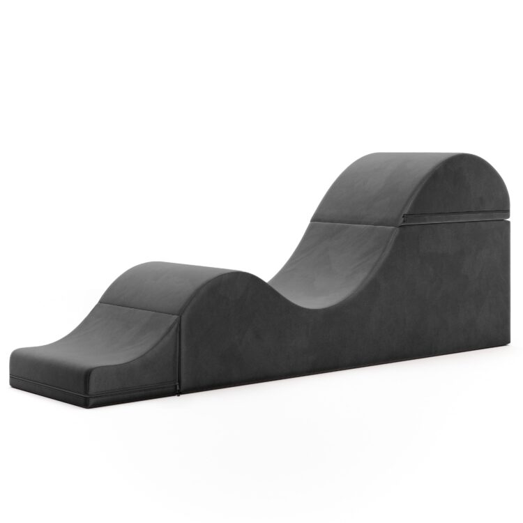 Aria Flip Chaise Wide Convertible Sex Chair and Bed Bench 18 Inch